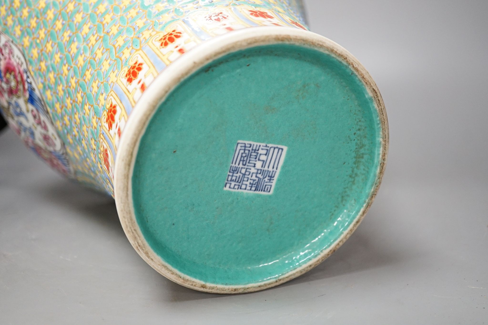 A Chinese enamelled porcelain meiping, 39cm